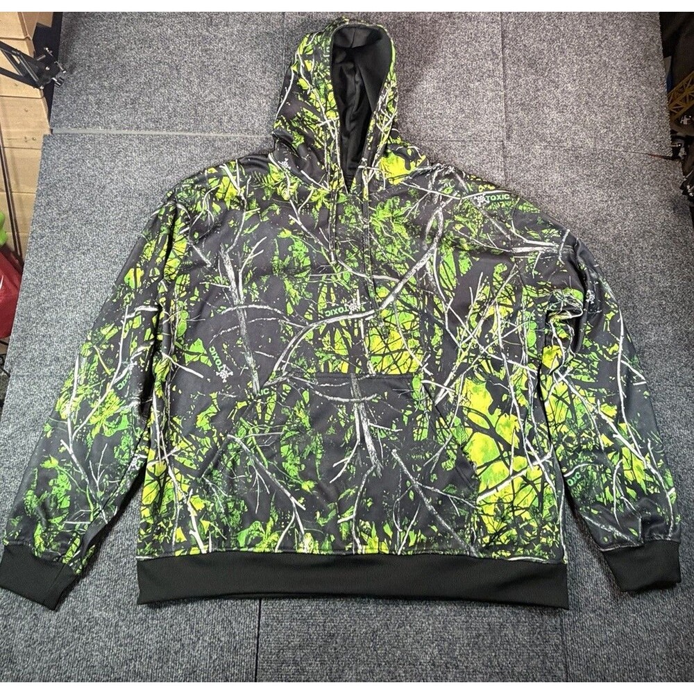 Moonshine Camo Men’s 2XL Toxic Green Camouflage Pullover Hoodie